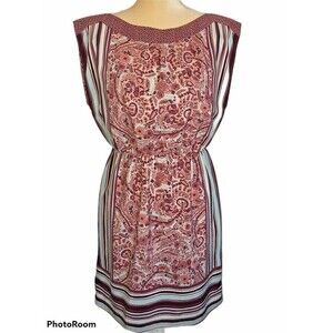 Loft‎ Women's Sleeveless Paisley Kaftan Dress Size S 100% Polyester